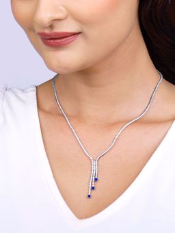 GIVA - 925 Blue Lariat Necklace