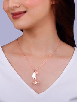 GIVA - 925 White Brahma Kamal Convertible Pendant With Link Chain