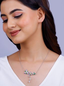 GIVA - 925 Multi-Color Trillium Necklace