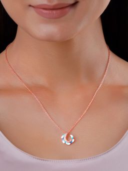 GIVA - 925 Multi-Color Wing Flap Pendant With Link Chain