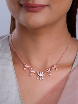 GIVA - 925 White Saumya Alli Necklace