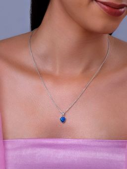 GIVA - 925 Blue Dreamy In Blue Pendant With Link Chain