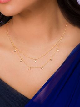 GIVA - 925 White Dual Layer Zircon Necklace