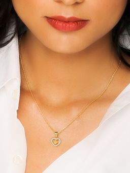 GIVA - 925 White Love Droplet Pendant With Link Chain