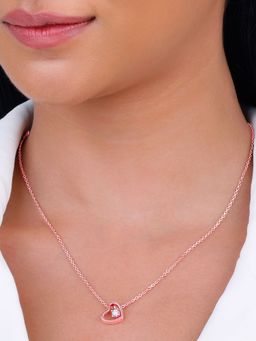 GIVA - 925 White Whole Heart Necklace