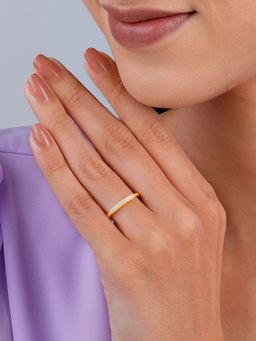 GIVA - 925 Silver Zircon Bar Ring