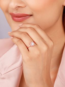 GIVA - 925 White Radiant Sunshine Ring