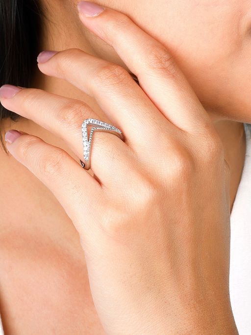GIVA 925 Silver Sparkling Spirits Vanki Ring
