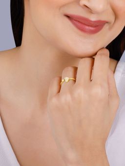 GIVA - 925 White Open Heartbeat Ring