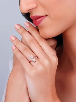 GIVA - 925 White Swish Of Shine Ring