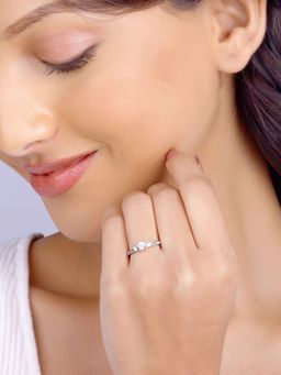 GIVA - 925 White Trilogy Of Love Ring