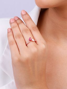GIVA - 925 Red Serendipity Ring