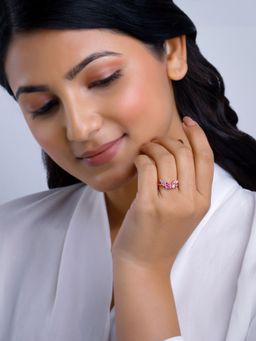 GIVA - 925 Pink Fly In Pink Ring