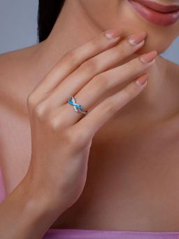 GIVA - 925 Blue Infinite Beauty Ring