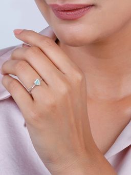 GIVA - 925 Blue Stereo Hearts Ring