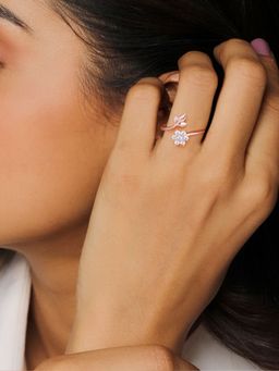 GIVA - 925 White Floral Chic Ring