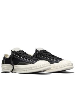 Converse - Unisex Chuck 70 Canvas and Suede Low top Sneakers - Black