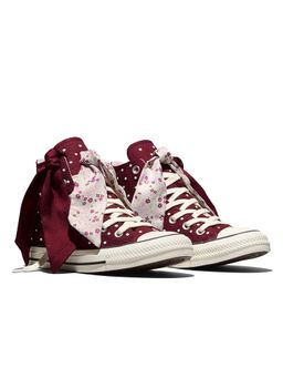 Converse - Women Maroon Chuck Taylor All Star Scarf Bow Sneakers