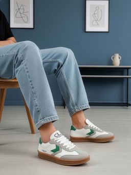 Carlton London - Men Green Monochromatic Sneakers