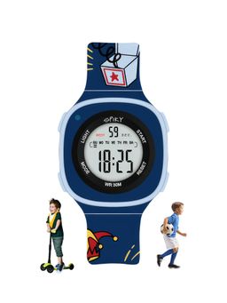 Spiky - Square Designer Digital Wrist Watch for Boys and Girls Blue (Medium)