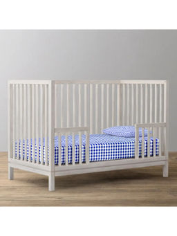 The Baby Atelier - Organic Fitted Crib Sheet Blue Checks