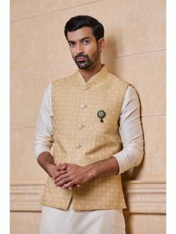 TASVA - Men Gold Classic Brocade Bundi