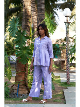 Sukruti Design - Ultra Violet Striped Co-Ord (Set of 2)