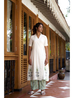 Sukruti Design - Icy Green Anarkali Kurta with Pant (Set of 2)