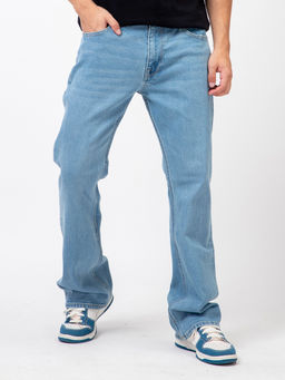 Guess - Men Blue Washed Mid-Rise Full Length Jeans