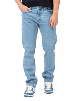 Guess - Men Blue Washed Mid-Rise Full Length Jeans