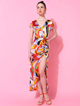 Dodo & Moa - Women Multi-Color Midi Dress