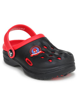 toothless - Marvel Spiderman Boys Black-Red Clogs