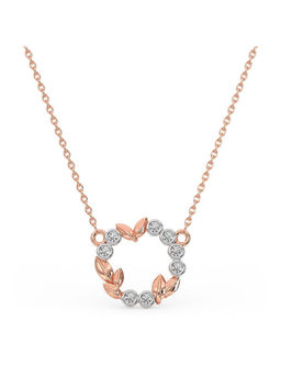 Candere by Kalyan Jewellers - 14K BIS Hallmark Rose Gold and Diamond Pendant with Chain (2.38)
