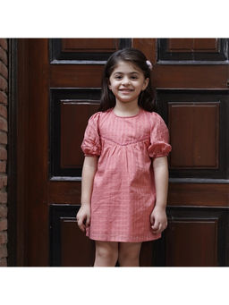 ZACH & KIKI - Rust Textured Lace Dress