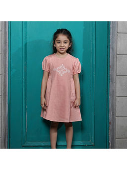 ZACH & KIKI - Peach Embroidered Boho Dress