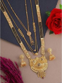 Gahan - Designer Pack of 3 Mangalsutra With Earring