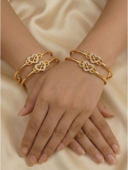Gahan - Gold Plated 4 Bangle Set for Women (Adjustable)