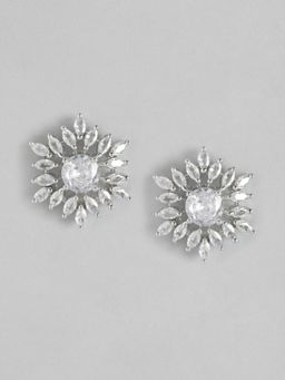 Gahan - Silver Plated Ad Studded Contemporary Earrings