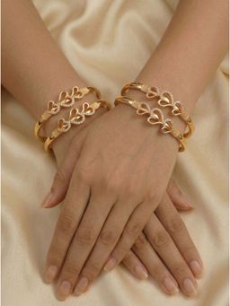 Gahan - Gold Plated 4 Bangle Set for Women (Adjustable)