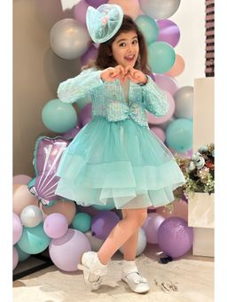 Foreverkidz - Minty Elegance Shimmer Dress