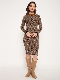 Madame - Black Bodycon Sweater Dress