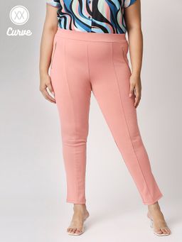 Twenty Dresses by Nykaa Fashion - Pink Mid Waist Skinny Jeggings