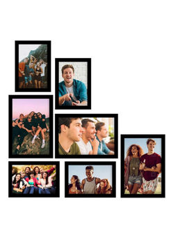 eCraftIndia - Memory Wall Collage Photo Frame - Set of 7 Photo Frames