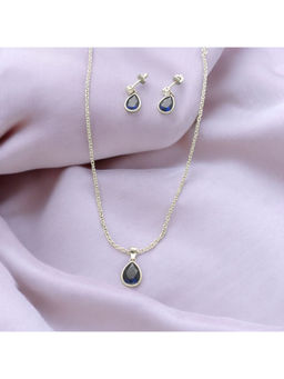 Sri Jagdamba Pearls - Intricate 925 Silver Designer Pendant Jewellery Set