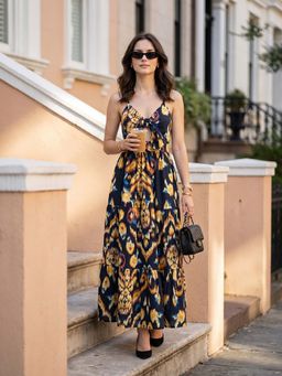 ZUMMER - Black Printed Maxi Dress