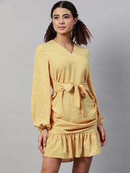 STREET 9 - Yellow Floral Printed Dress