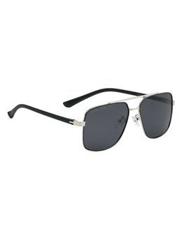 ROYAL SON - Black Polarized Retro Square Sunglasses - CHI0049-C1-R1
