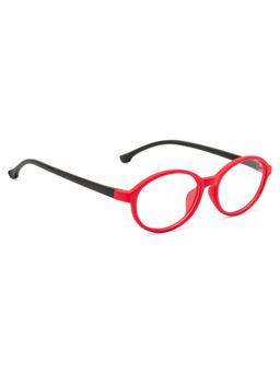 ROYAL SON - Kids Oval Round Silicon Red Black Boys Girls Spectacle Frame SFKID0053-C2 (44)
