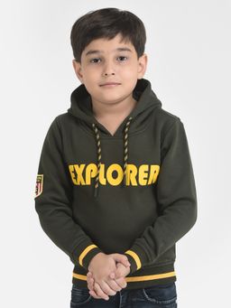CRIMSOUNE CLUB - Boy Olive Explorer Hoodie