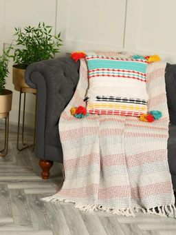 Sashaa World - Multi-Coloured Tassels Cushion Cover